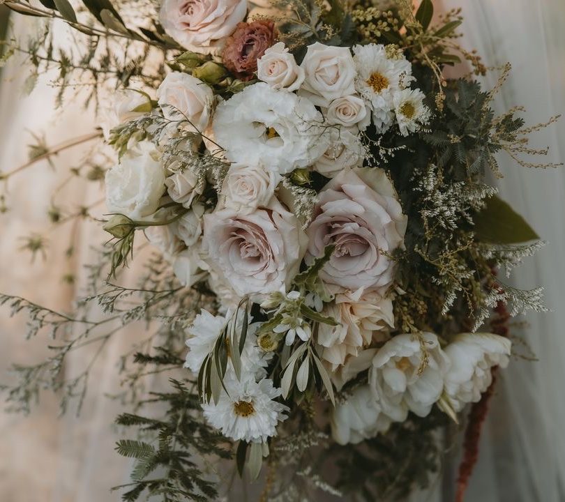 Wedding Bridal flowers with greenery