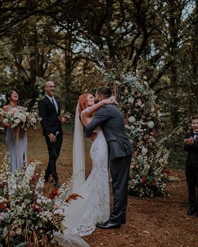Wedding with lots of flowers