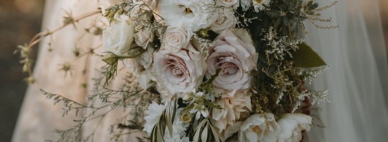 Wedding Bridal flowers with greenery