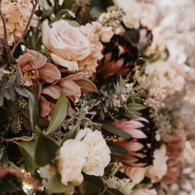 Wedding Bridal flowers with greenery